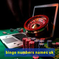 bingo numbers names uk