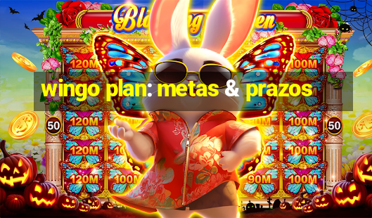 wingo plan: metas & prazos