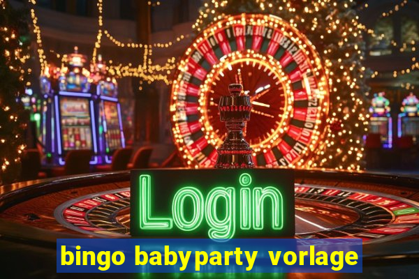 bingo babyparty vorlage