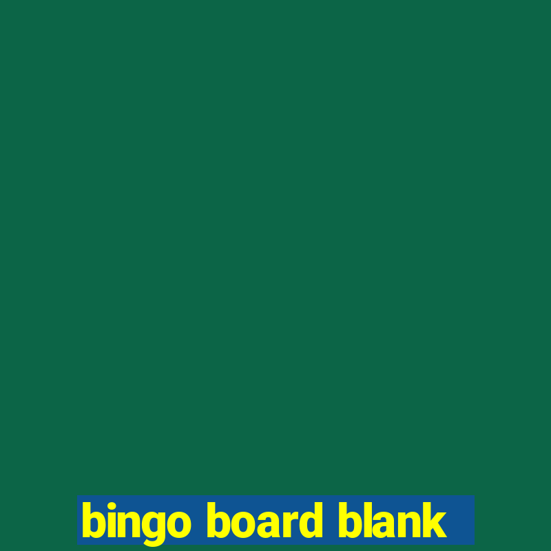 bingo board blank