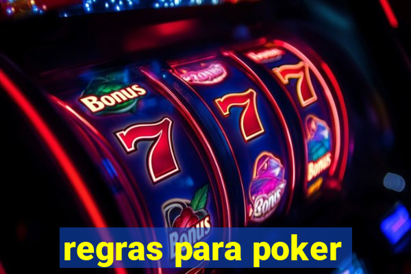 regras para poker