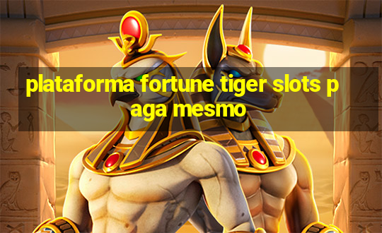 plataforma fortune tiger slots paga mesmo