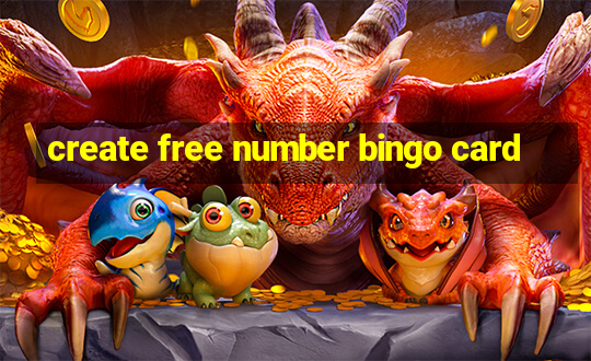 create free number bingo card