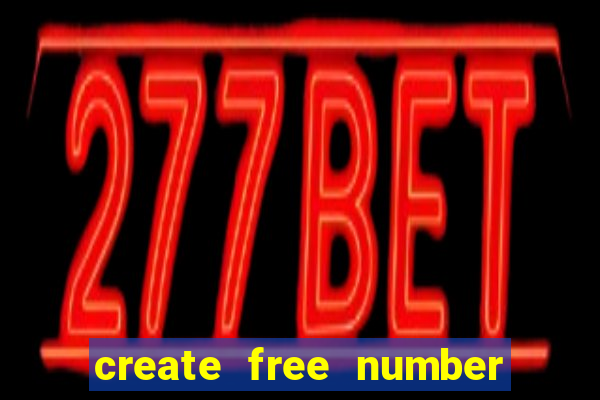 create free number bingo card