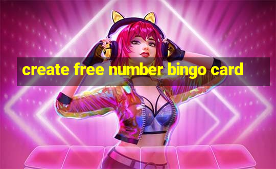 create free number bingo card