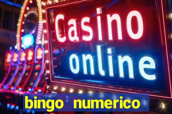 bingo numerico educa??o infantil