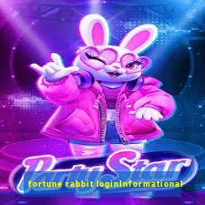 fortune rabbit loginInformational