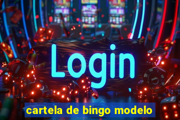 cartela de bingo modelo