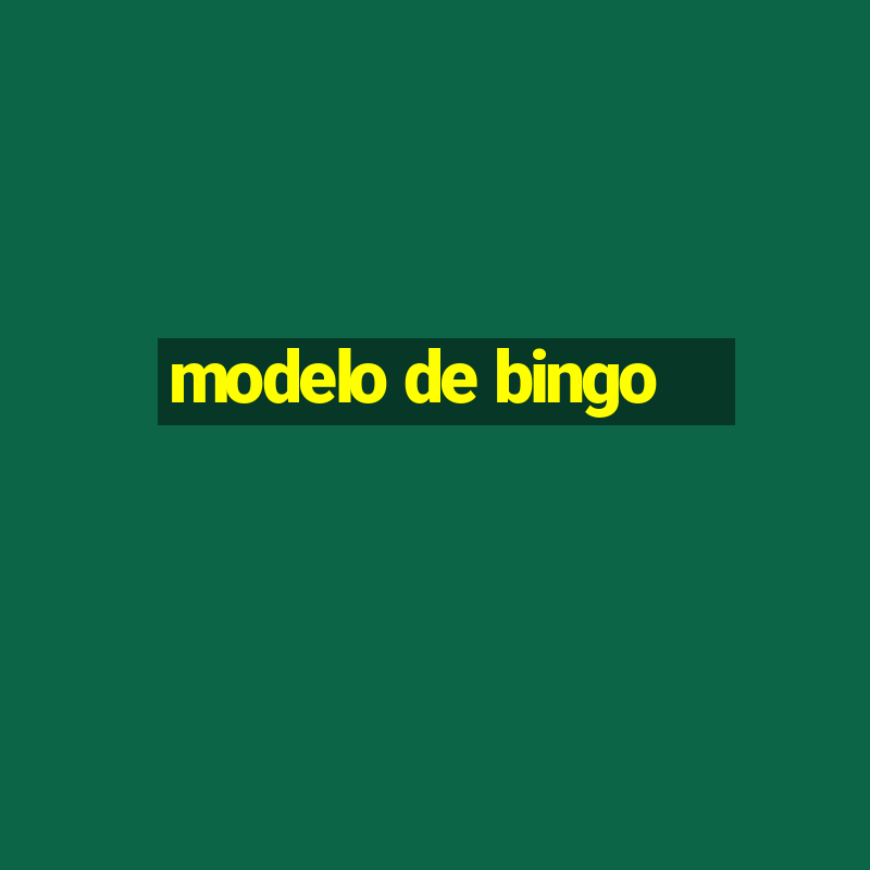 modelo de bingo