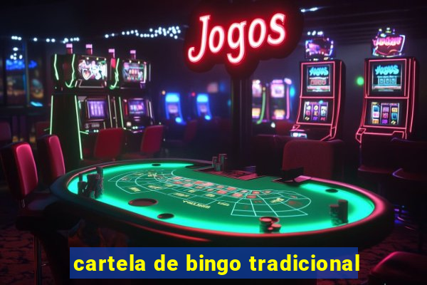 cartela de bingo tradicional