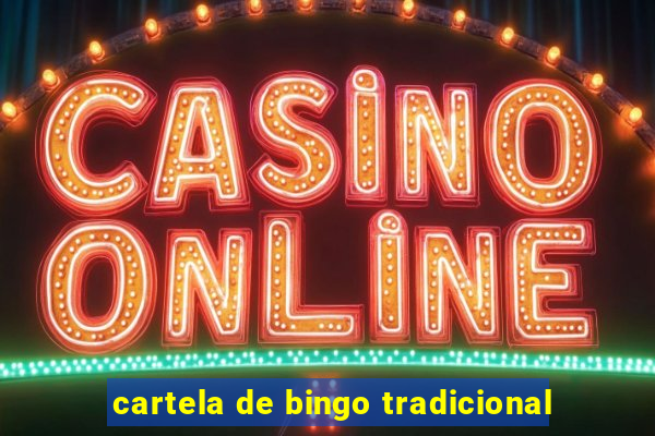 cartela de bingo tradicional