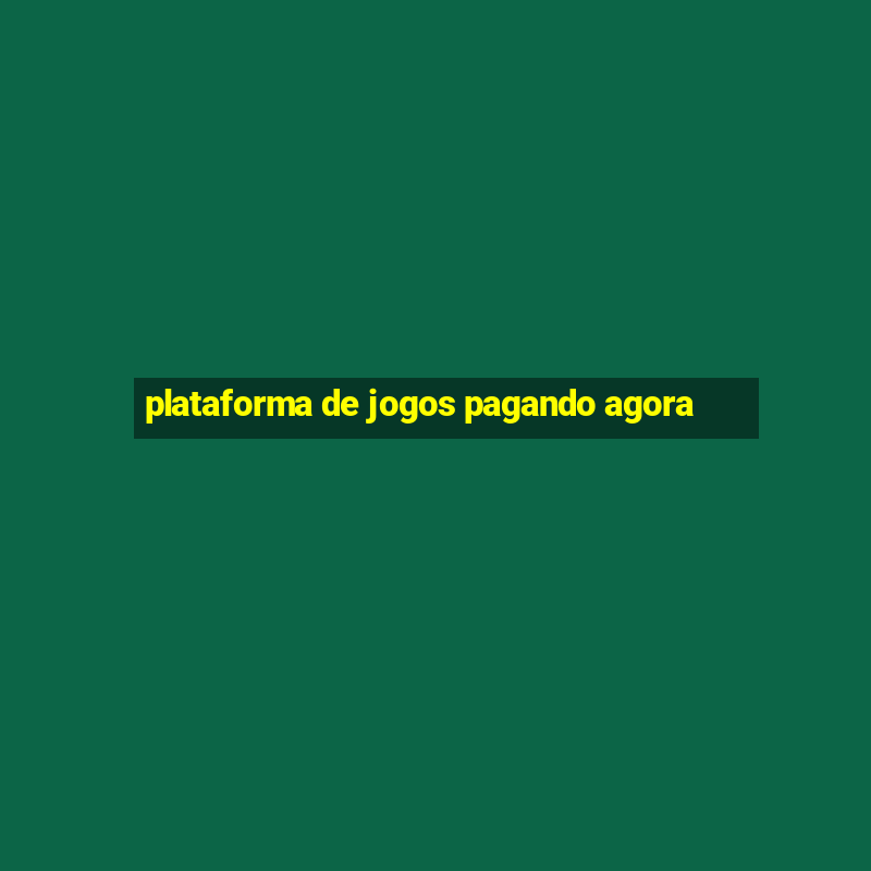 plataforma de jogos pagando agora