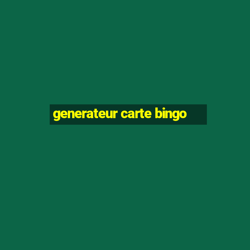 generateur carte bingo