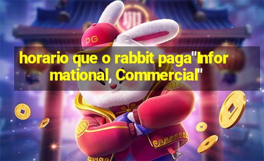 horario que o rabbit paga