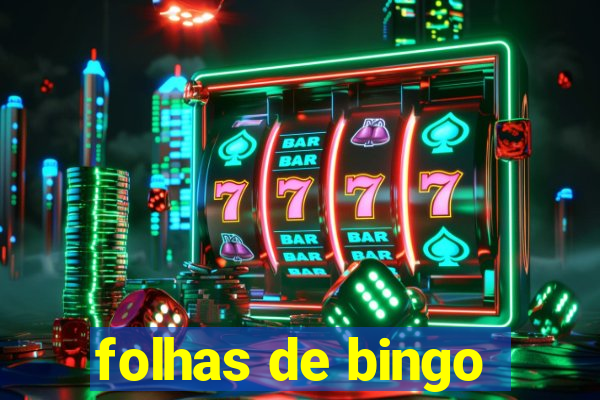 folhas de bingo