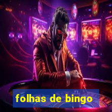 folhas de bingo