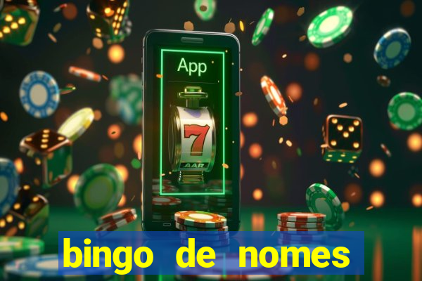 bingo de nomes educa??o infantil