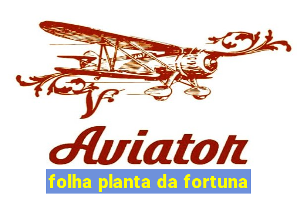 folha planta da fortuna