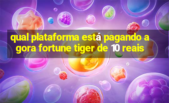 qual plataforma está pagando agora fortune tiger de 10 reais