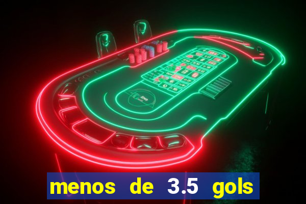 menos de 3.5 gols o que significa