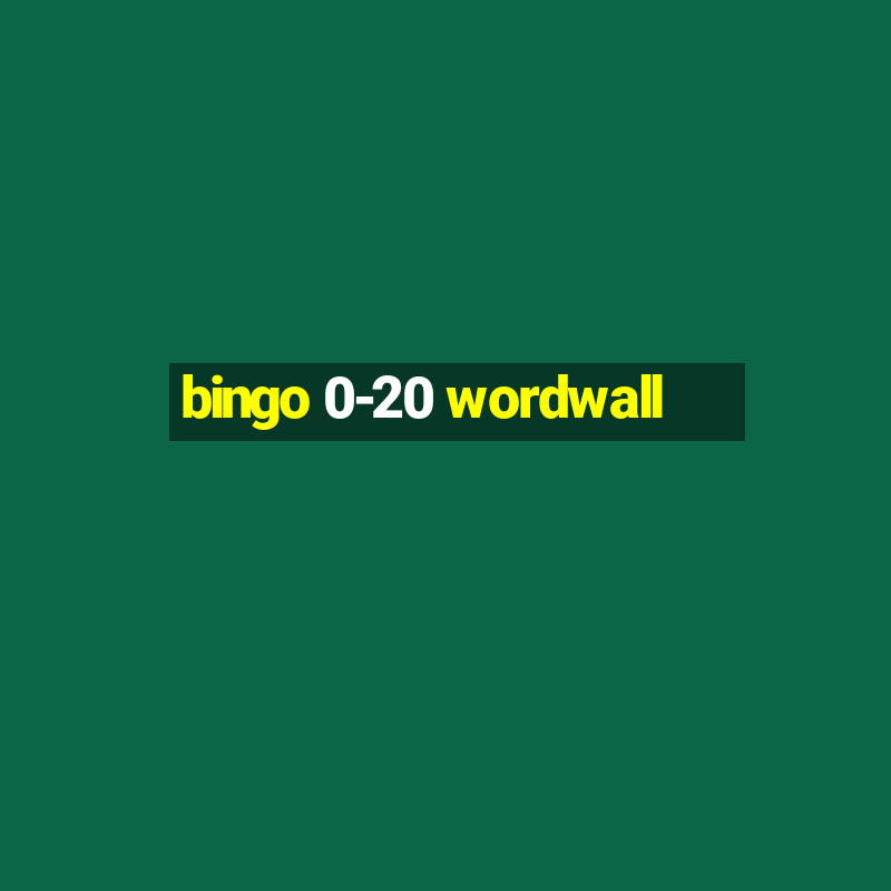 bingo 0-20 wordwall