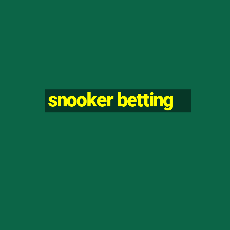 snooker betting