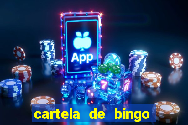 cartela de bingo da sorte