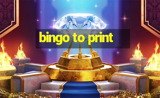 bingo to print