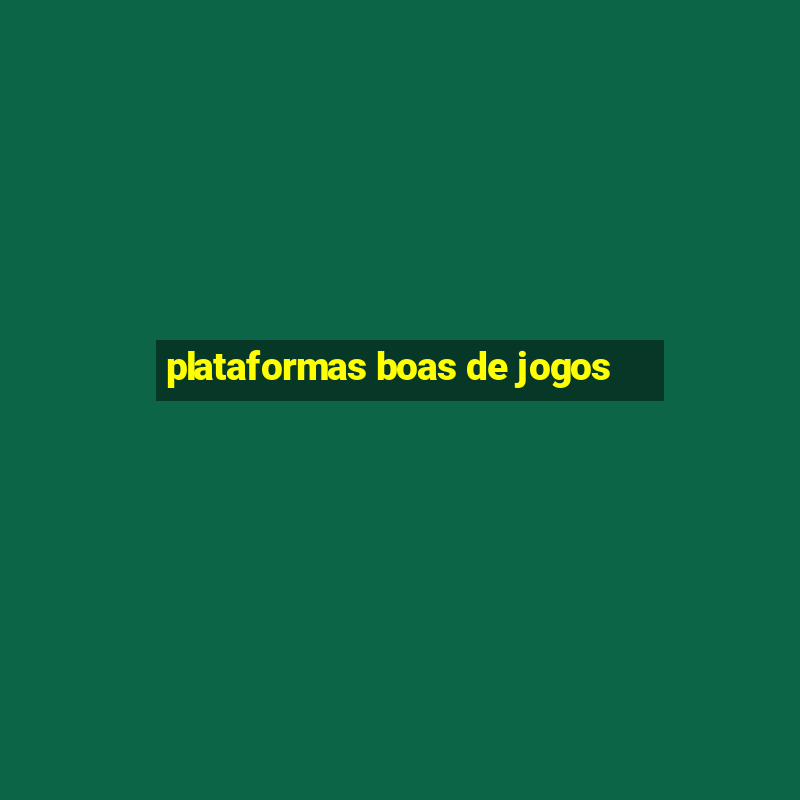 plataformas boas de jogos