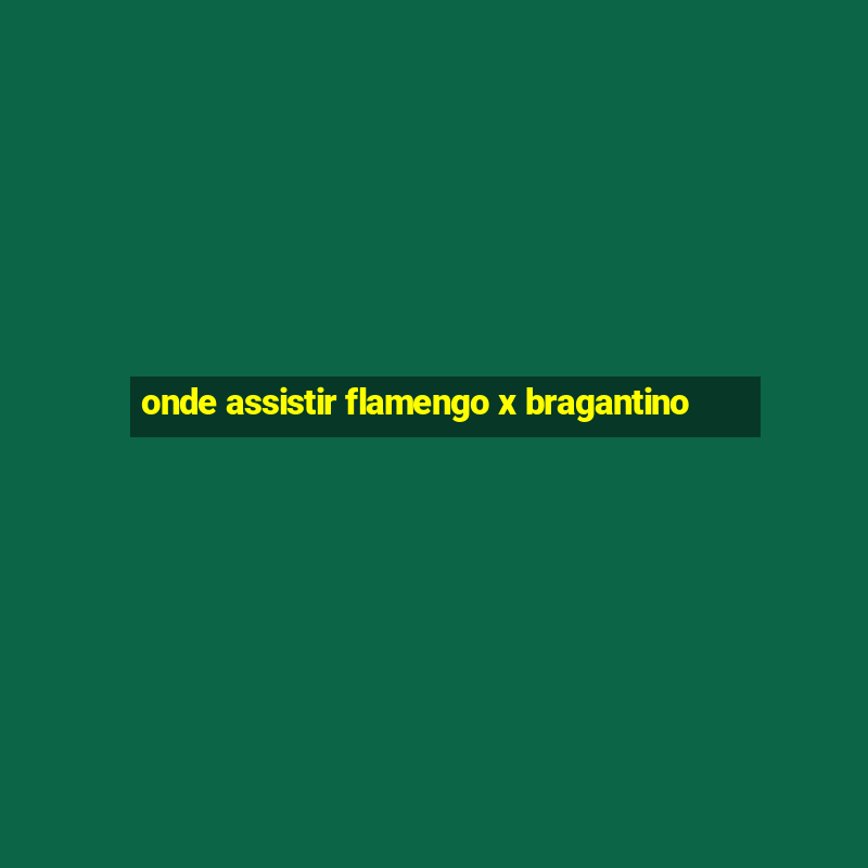 onde assistir flamengo x bragantino