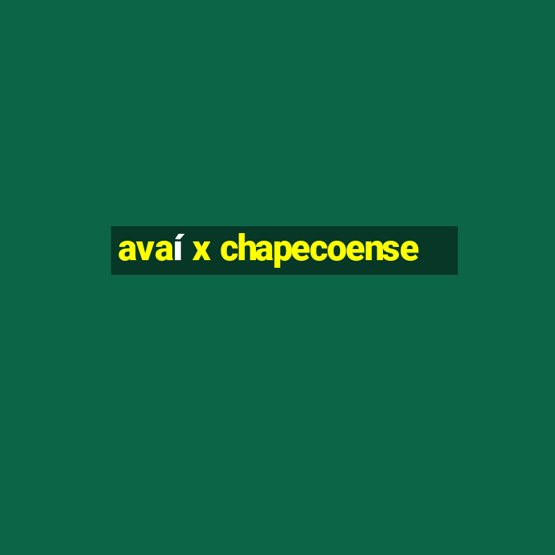 avaí x chapecoense