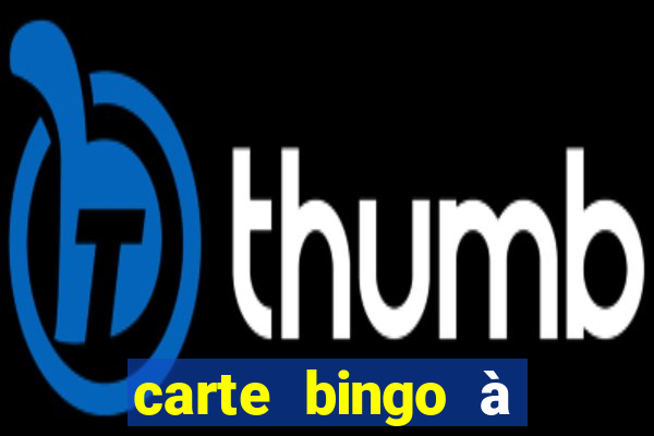 carte bingo à imprimer gratuit