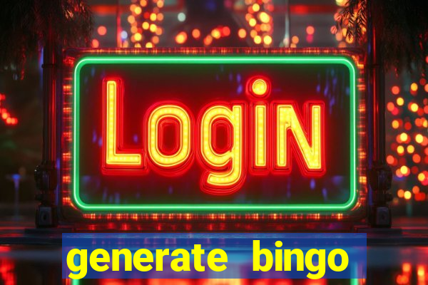 generate bingo cards with pictures