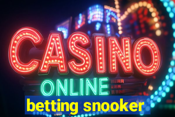 betting snooker