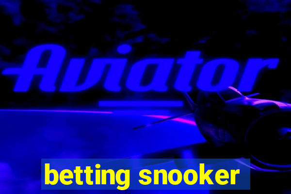 betting snooker