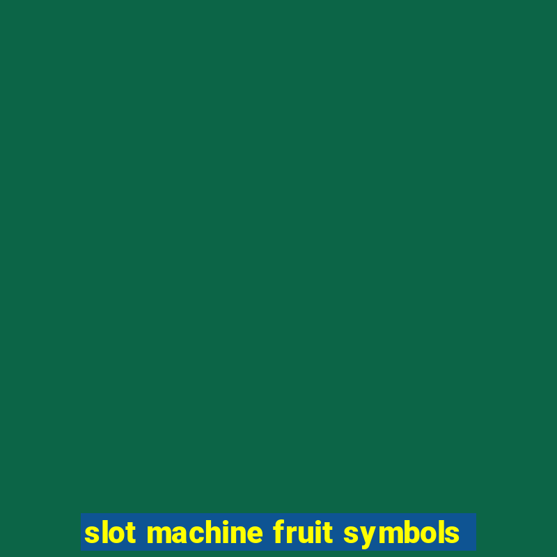 slot machine fruit symbols