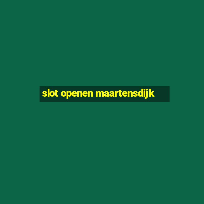 slot openen maartensdijk