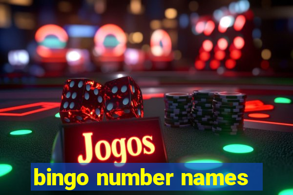 bingo number names