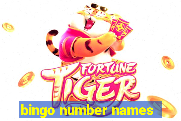 bingo number names