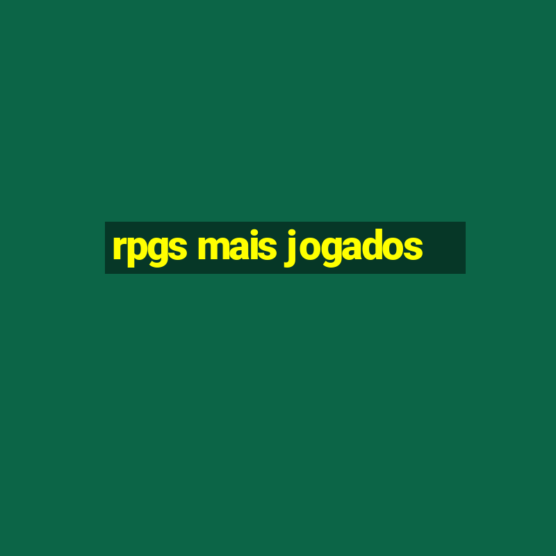 rpgs mais jogados