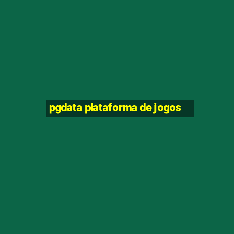 pgdata plataforma de jogos