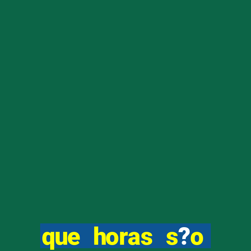 que horas s?o paulo joga hoje