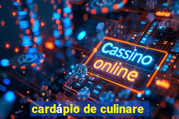 cardápio de culinare