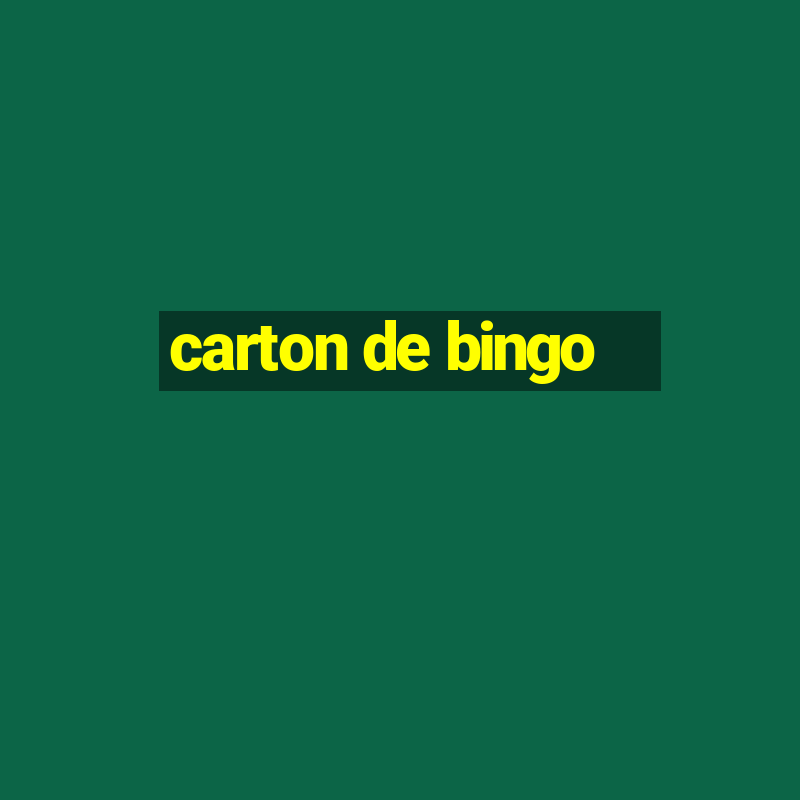 carton de bingo