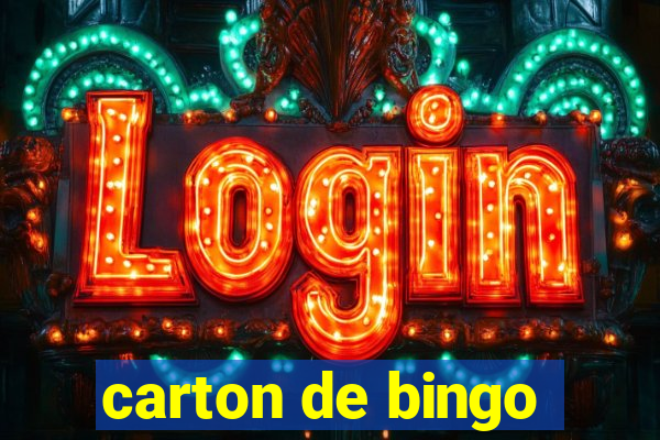 carton de bingo