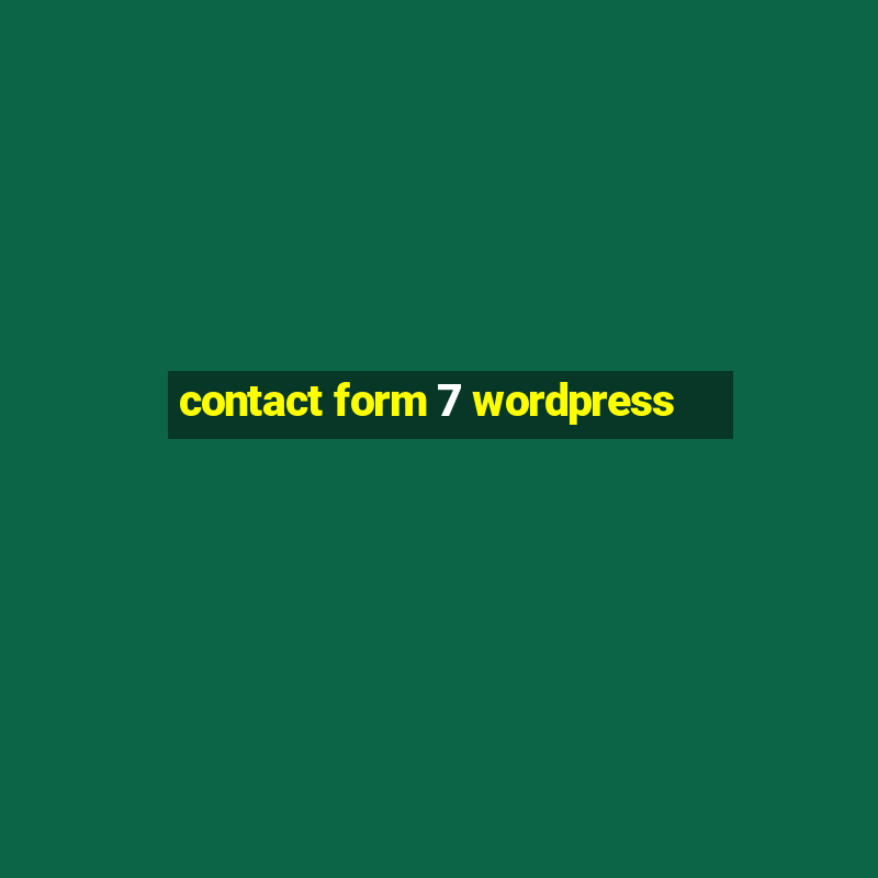 contact form 7 wordpress