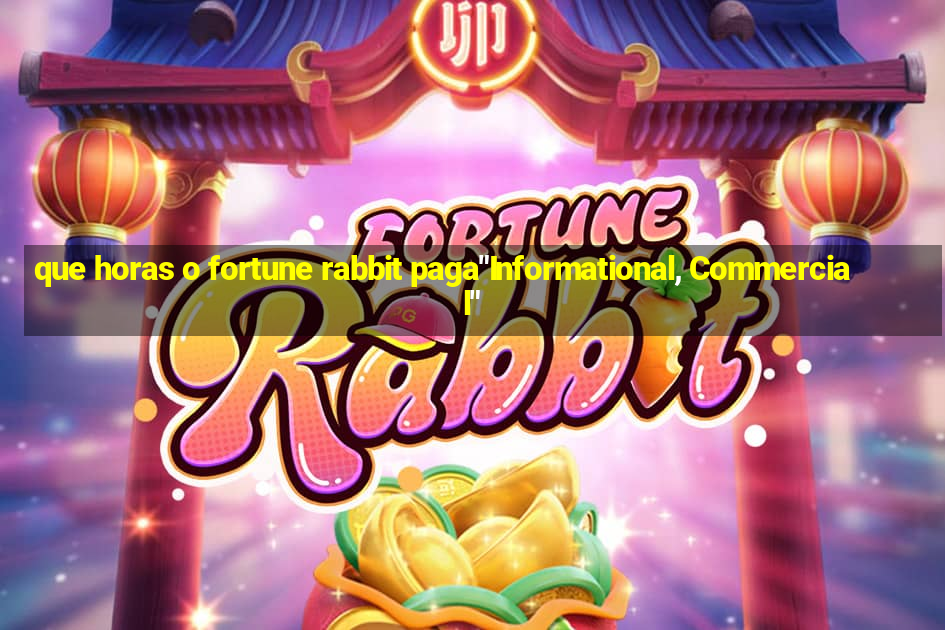 que horas o fortune rabbit paga