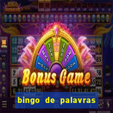 bingo de palavras 3 ano