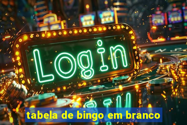 tabela de bingo em branco