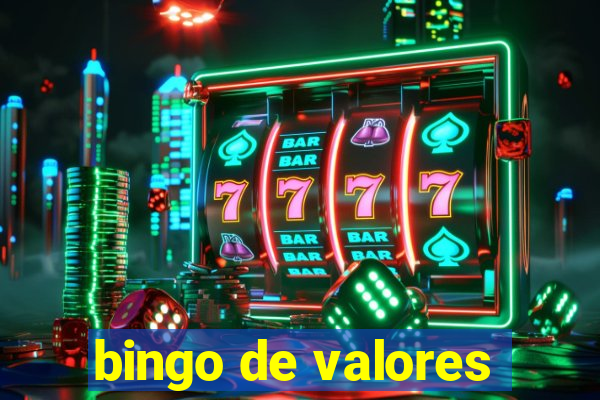 bingo de valores